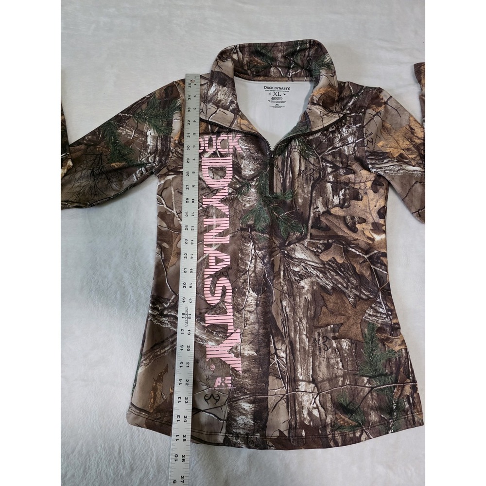 Duck Dynasty XL Realtree Hunting camouflage Quarter Zip Pullover Sweatshirt - Picture 5 of 8